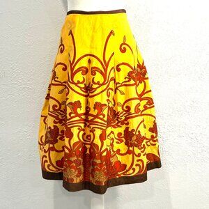 Felicia and Company Cotton/Silk Skirt, Size 6, Side Zipper, Fully Lined